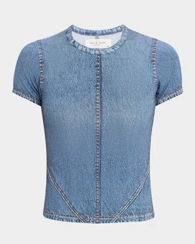 Rag & Bone Miramar Crewneck Baby Tee In Minetta