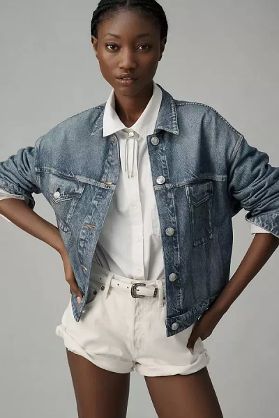 Rag & Bone Miramar Denim Trucker Jacket In Blue