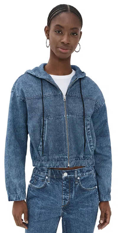 Rag & Bone Miramar Fleece Terry Davina Hoodie Topaz