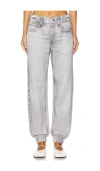 Rag & Bone Miramar Cotton-terry Crop Joggers In Icy Grey