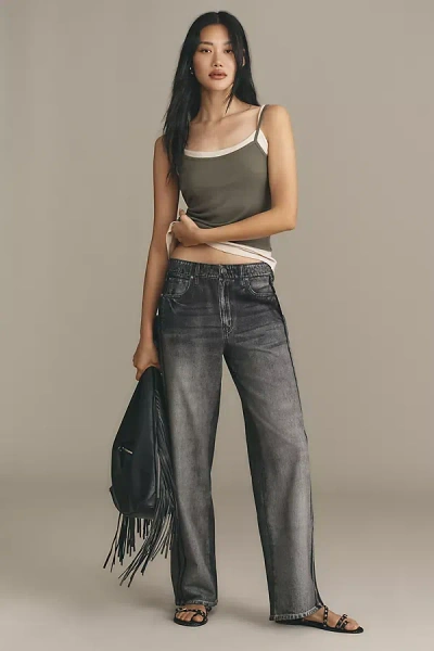 Rag & Bone Miramar Mid-rise Wide-leg Jeans In Grey
