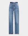 Rag & Bone Womens Miramar Logan Carpenter Printed Woven Trousers Avalon