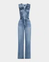 Rag & Bone Miramar Satin Sleeveless Wide-leg Jumpsuit In Avalon