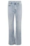 Rag & Bone Logan Raw Hem Textured Wide Leg Jeans