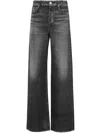 Rag & Bone Gray Miramar Terry Wide-leg Track Pants In Black