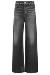 Rag & Bone Gray Miramar Terry Wide-leg Track Pants In Washed Bla