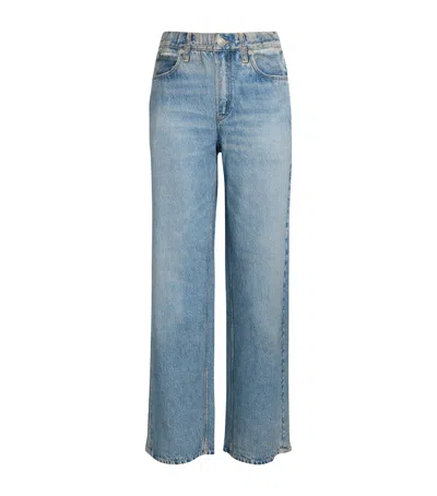 Rag & Bone Miramar Wide-leg Jeans In Burgundy