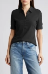 RAG & BONE MIXED MEDIA RIB POLO