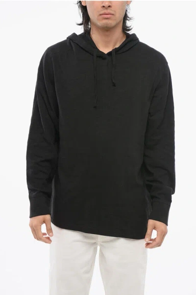 Rag & Bone Monochrome Knitted Cotton Hoodie