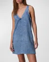 Rag & Bone Naia Sleeveless Denim Minidress In Mari