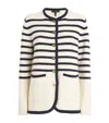 Rag & Bone Nancy Long Stripe Cardigan Ivory In Ivory
