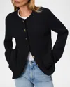 Rag & Bone Nancy Wool Knitted Cardigan In Black