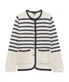 Rag & Bone Nancy Long Stripe Cardigan Ivory In White