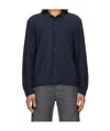 Rag & Bone Navy Harvey Knit Shirt In Black