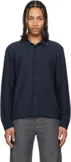 Rag & Bone Navy Harvey Knit Shirt In Salute