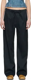 Rag & Bone Navy Logan Linen-blend Beach Lounge Pants In Salute