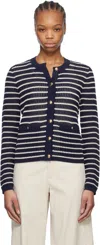 Rag & Bone Navy Viola Stripe Cardigan In Indigomult