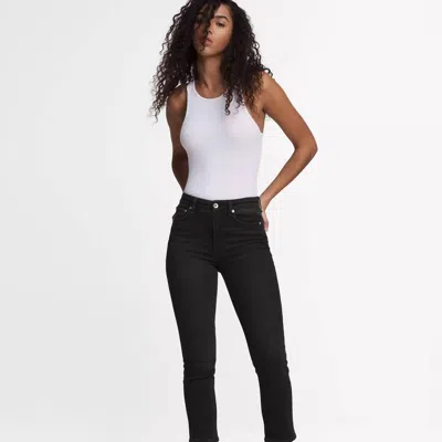 Rag & Bone Nina High Rise Ankle Cigarette Highland Jeans In Black