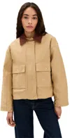 Rag & Bone Nonie 2-in-1 Cotton Twill Jacket In Beige