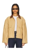 Rag & Bone Nonie 2-in-1 Cotton Twill Jacket In Beige