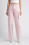 Rag & Bone Nora Cargo-pocket Straight-leg Jeans In Pinkacid