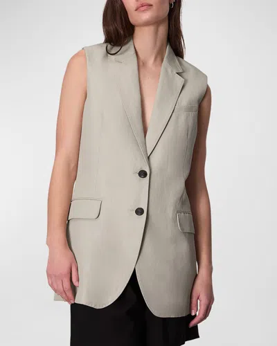 Rag & Bone Odessa Linen Vest In Sand