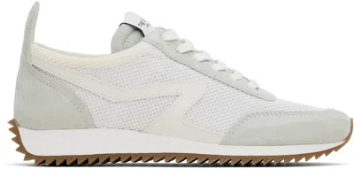 Rag & Bone Off-white & Green Retro Runner Sneakers In Offwhtmint