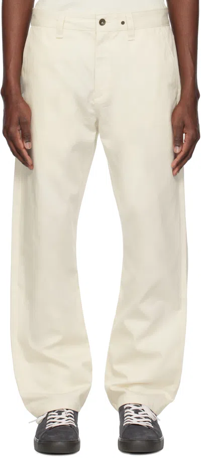 Rag & Bone Off-white Haydon Straight Fit Cotton Chino Trousers In Sand