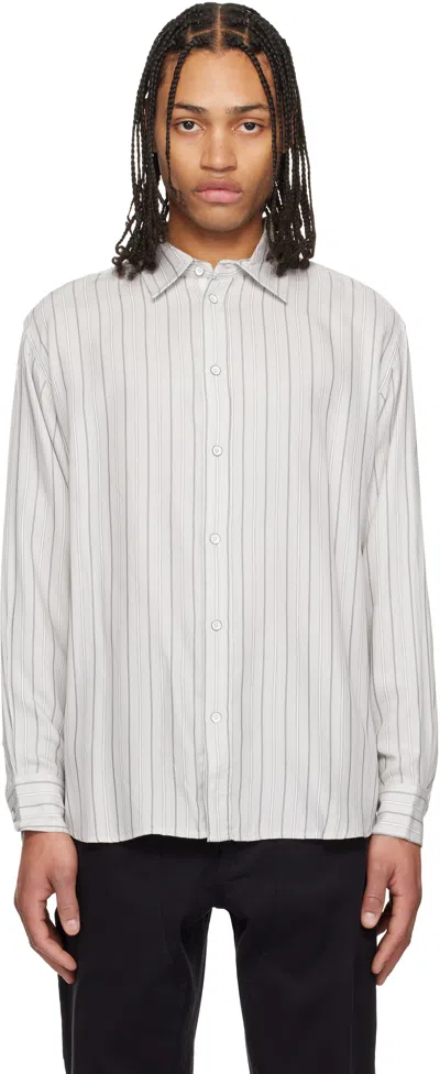 Rag & Bone Off-white Matthew Striped Shirt In Whtstripe
