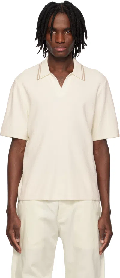 Rag & Bone Off-white Rib Johnny Polo In Ivory