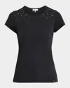 Rag & Bone Ombre Studded Short-sleeve Tee In Black
