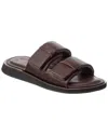Rag & Bone Parker Leather Dual Band Slide Sandals In Brown