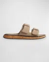 RAG & BONE PARQUE DUAL BUCKLE SLIDE SANDALS