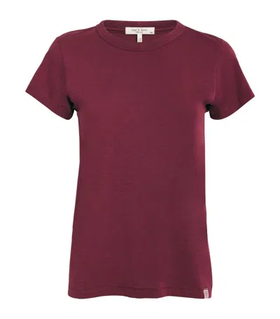 Rag & Bone Pima Cotton The Slub T-shirt In Brick Red