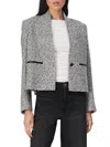 Rag & Bone Pippa Tweed Blazer In White/black