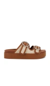 Rag & Bone Geo Buckle Platform Sandals In Beige