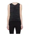 Rag & Bone Pleated Design Vest In Black