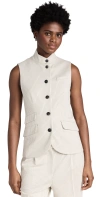 Rag & Bone Ponte Slade Vest Ivrystripe In Ivrystripe