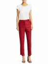 Rag & Bone Poppy Wool Blend Cropped Pants In Red In Red