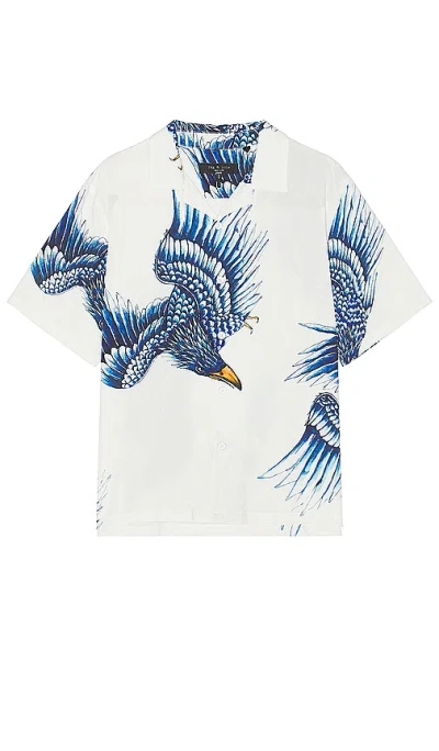 Rag & Bone Printed Avery Shirt In Ecru Eagle