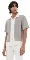 Rag & Bone Printed Avery Vacation Shirt Tan Anthon In Tan Anthon