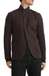 Rag & Bone Prospect Japanese Wool Cardigan In Dark Brown