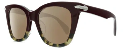 Pre-owned Rag & Bone Rag&bone 1029 Cat Eye Polarized Sunglasses In Red Tortoise Silver 52mm 4 Options In Amber Brown Polar