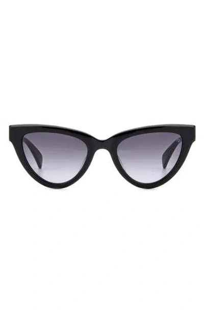Rag & Bone 52mm Cat Eye Sunglasses In Black/grey Shaded