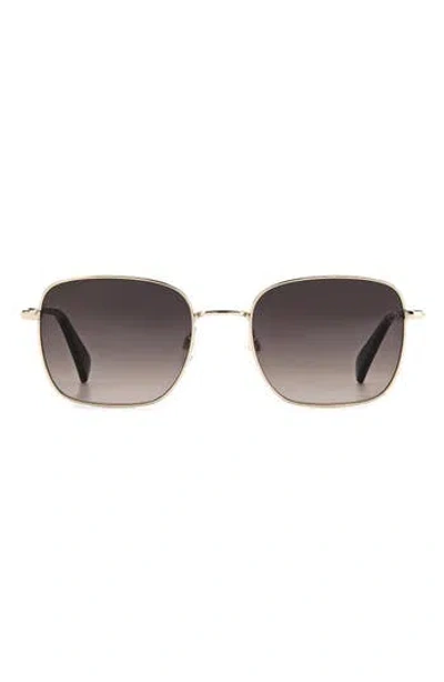 Rag & Bone 52mm Gradient Square Sunglasses In Gold/brown Gradient