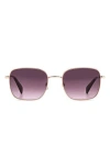 Rag & Bone 52mm Gradient Square Sunglasses In Red Gold/grey Shaded Pink