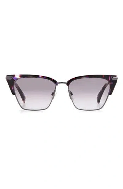Rag & Bone 53mm Cat Eye Sunglasses In Violet Havana