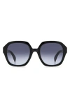 Rag & Bone 53mm Gradient Square Sunglasses In Black