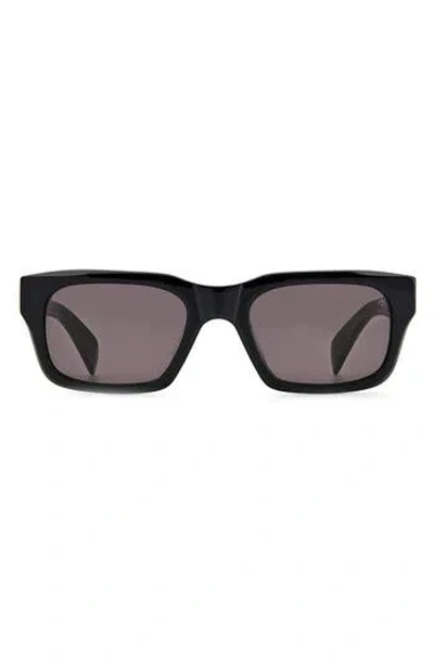 Rag & Bone 53mm Rectangular Sunglasses In Black