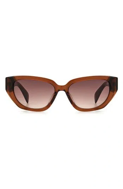Rag & Bone 54mm Cat Eye Sunglasses In Brown